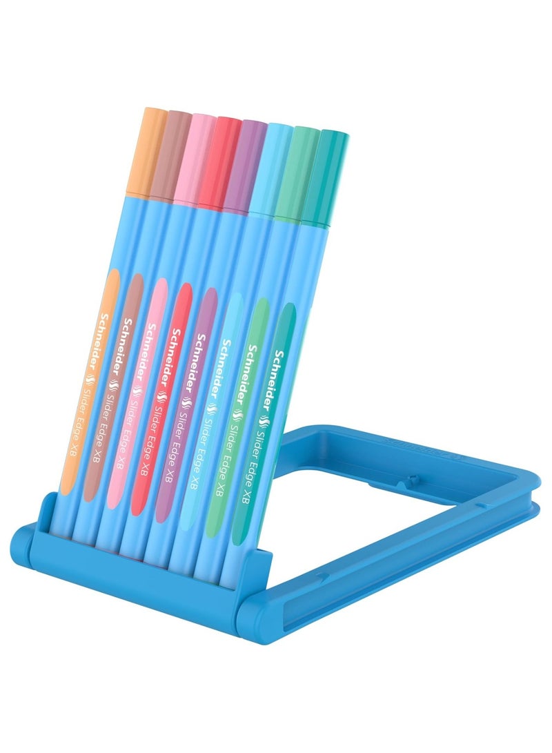 Schneider قلم حبر جاف 8 قطع بحافة منزلقة، طرف عريض جداً، ألوان حبر باستيل - Image 2