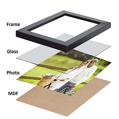 Stuthi Arts Wall Wood MDF Photo Frame With Glass (Black,6 Photos) - Image 3