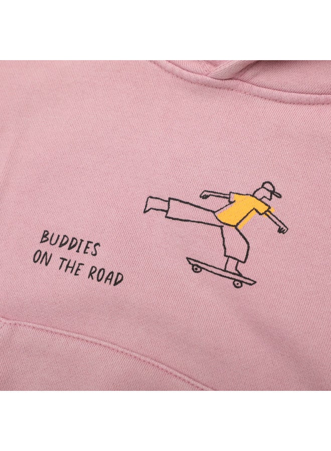 Zara kids Skateboarder Print Comfortable Casual Hooded Sweatshirt - Image 5