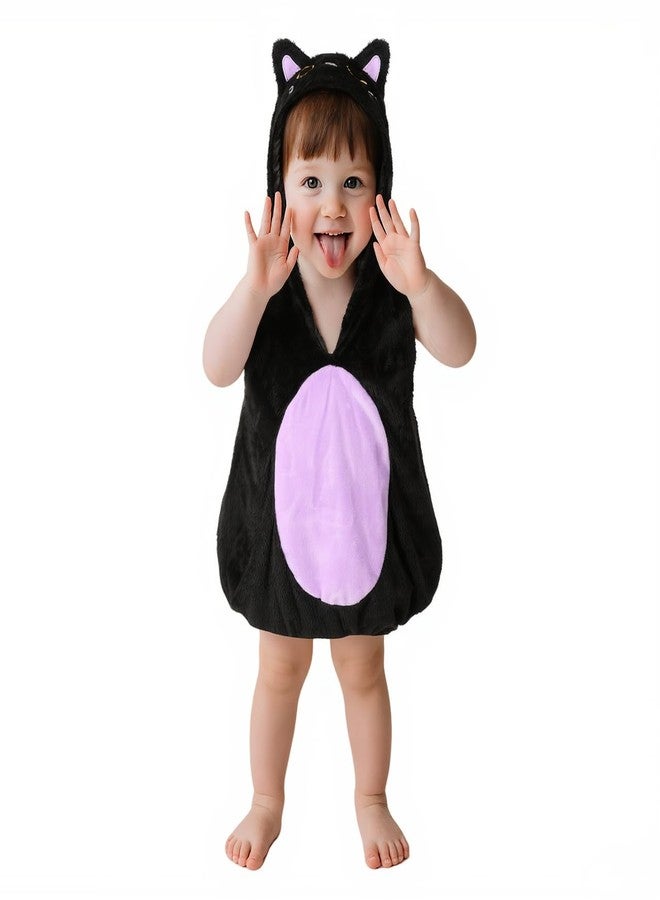 VZQI Baby Unisex Plush Animal Outfit Toddlers and Kids Cat Sleeveless Hooded Dress 2'4''-2'8'' - Image 1
