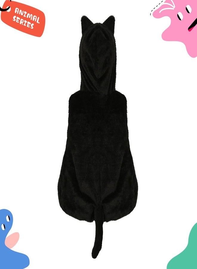 VZQI Baby Unisex Plush Animal Outfit Toddlers and Kids Cat Sleeveless Hooded Dress 2'4''-2'8'' - Image 5