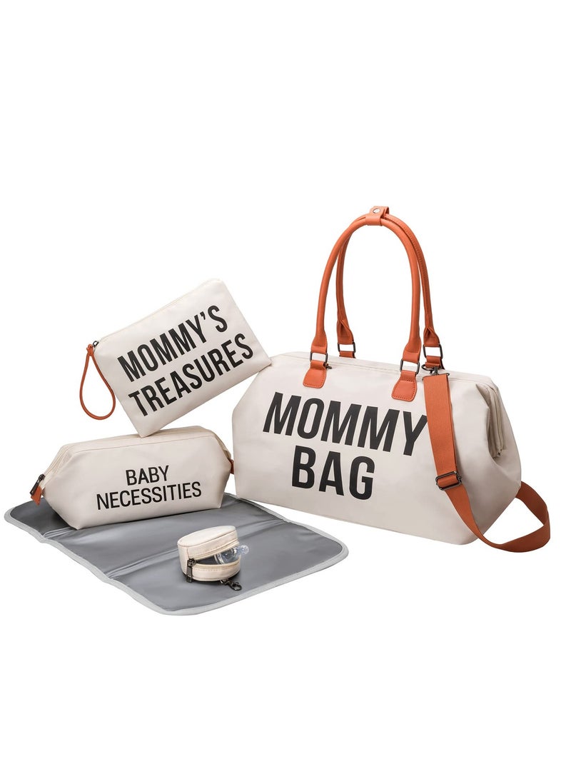 MIXDE Diaper Bag Tote, Mommy Bag For Hospital, Large Capacity Waterproof Baby Bag For Mom Travel, Hospital Bag For Labor And Delivery With Pouches And Strapsa  - Image 1