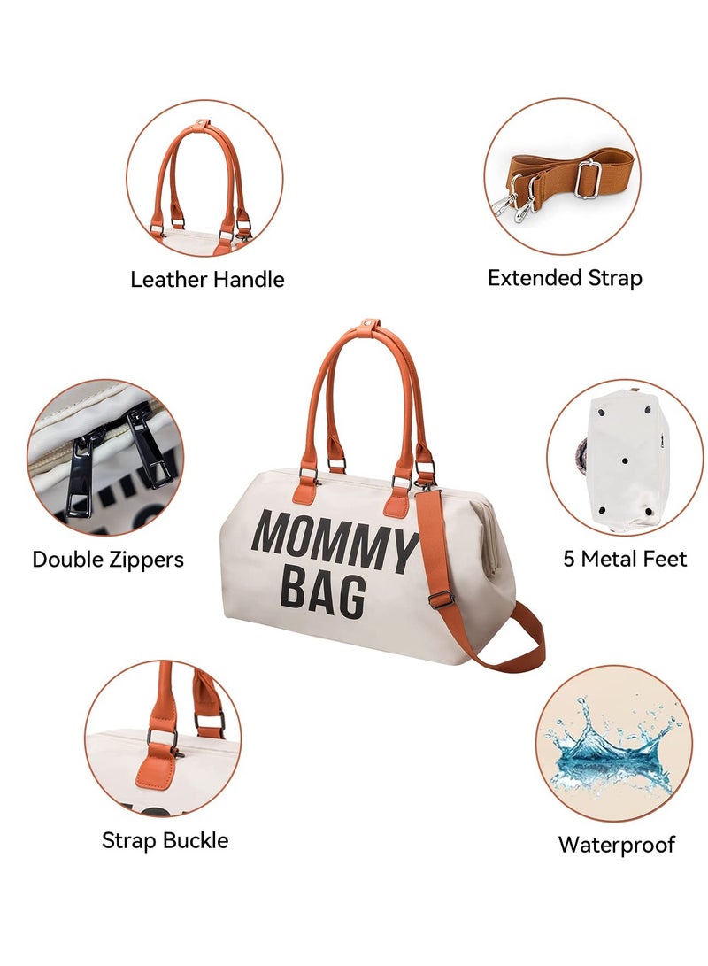 MIXDE Diaper Bag Tote, Mommy Bag For Hospital, Large Capacity Waterproof Baby Bag For Mom Travel, Hospital Bag For Labor And Delivery With Pouches And Strapsa  - Image 4