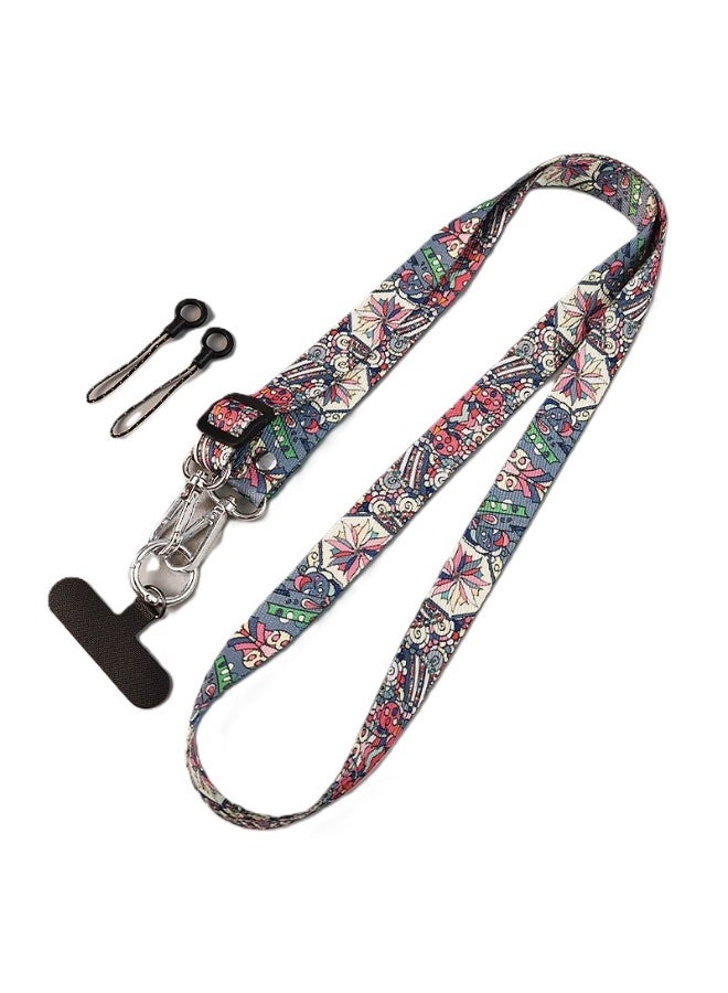 كيفية حبل هاتف عتيق فاخر بتصميم توتم | حزام طويل قابل للتعديل للتعليق على الرقبة | إكسسوار هاتف مضاد للضياع - Image 1