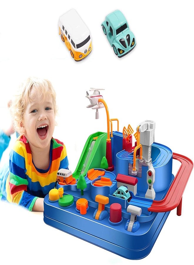 HIRNAYA Car Race Track Adventure Toys for 3+ Year Old Boys & Girls, City Rescue Preschool Educational Vehicle Puzzle Playset - Image 5
