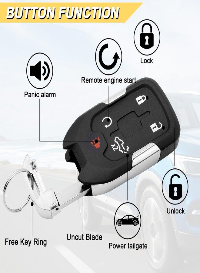 Vurkcy Key Fob Replacement for 2019-2022 Chevrolet Silverado/ 19-22 GMC Sierra, HYQ4EA - Image 3