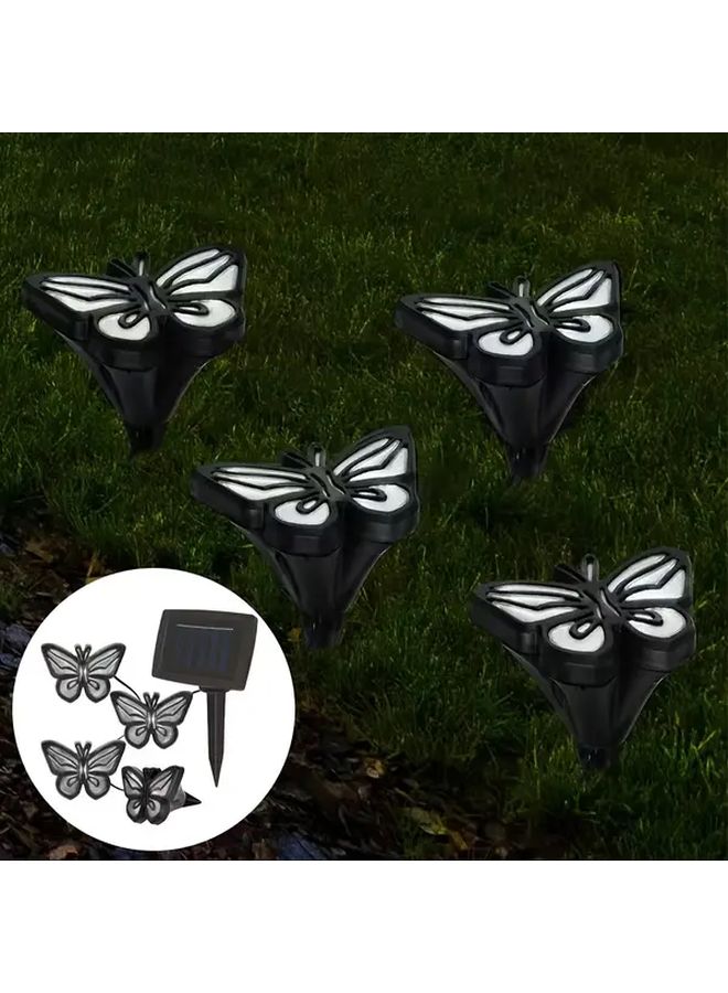 2 Pack Solar Butterfly String Lights Color Changing Outdoor Garden Decor - Image 1