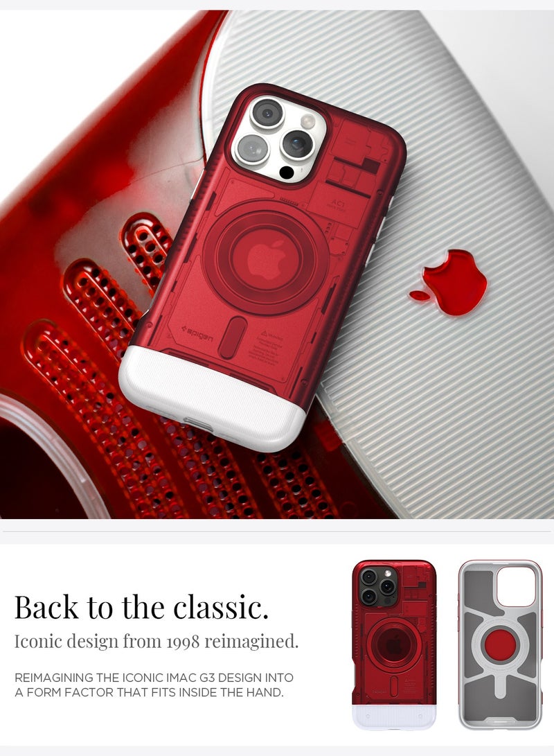 Spigen Classic C1 MagFit for iPhone 16 PRO Case Cover with MagSafe & Extreme Protection Tech - Ruby - Image 4