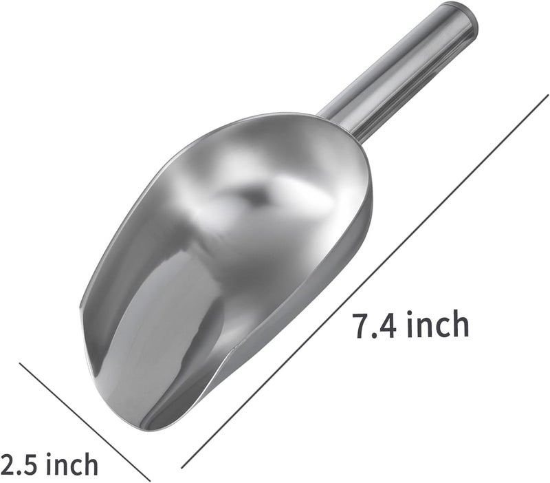 WHTCHSU Sweet Candy Buffet Ice Tongs & Scoops (Silver-1 set) - Image 2