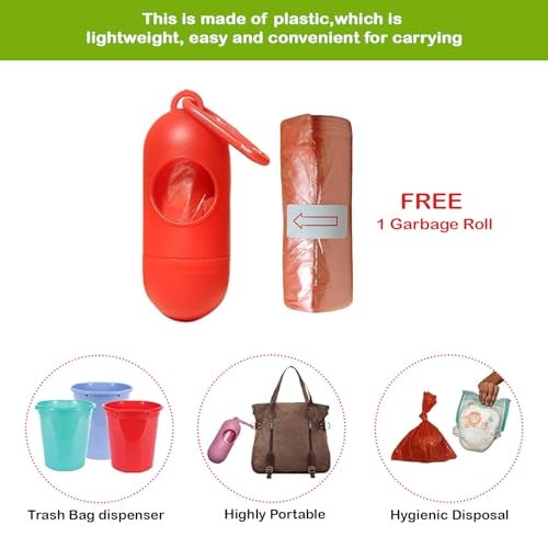 Safe-O-Kid Baby Disposable Diaper Bags with Dispenser – Leak-Proof & Odor Control, Unscented, Multipurpose Trash Bags for Diapers/Nappies, 1 Box with 15 Packets & Removable Capsule Holder (Assorted) - Image 2