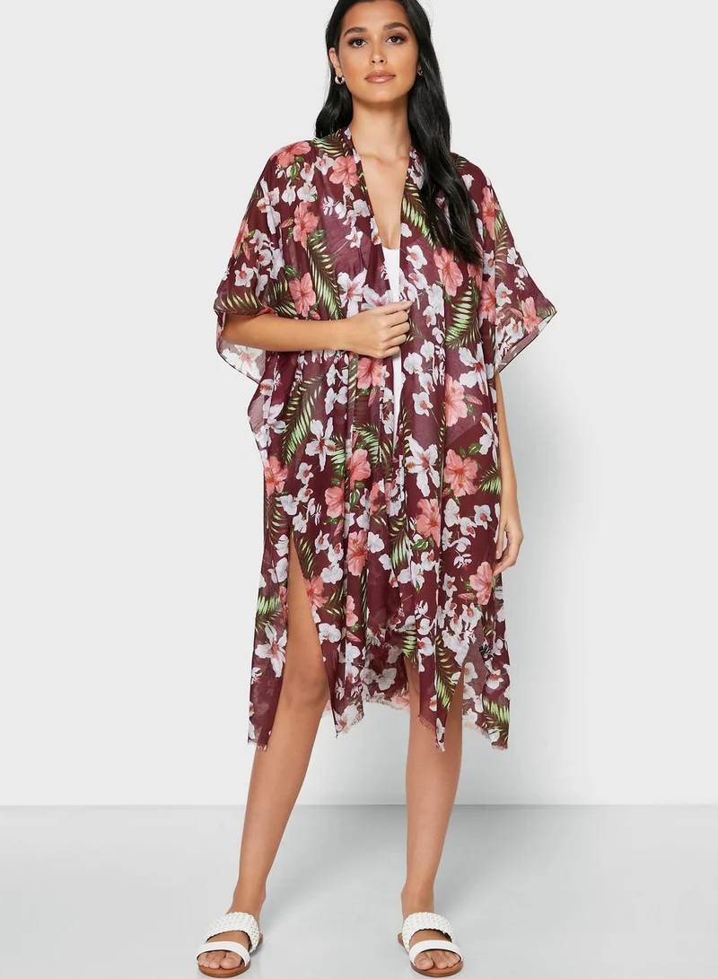 VERO MODA Printed Front Open Kaftan
