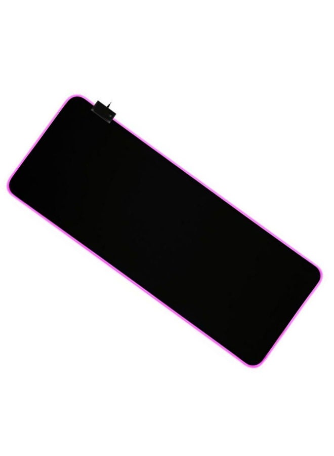 NIBEMINENT 2-In-1 Rectangle Shape RGB Light Keyboard And Mouse Pad Black/Pink - Image 2