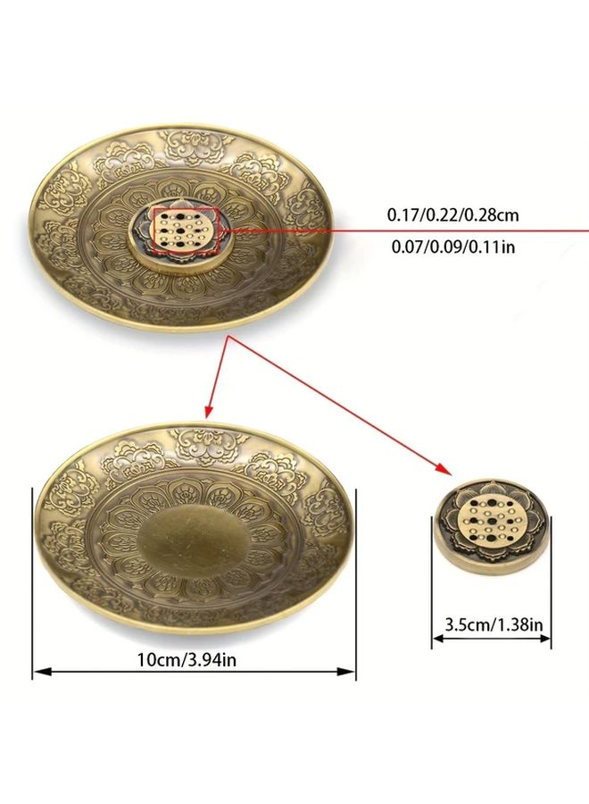 موقد بخور زن من النحاس مع صائد الرماد لديكور المنزل واليوجا - Image 4