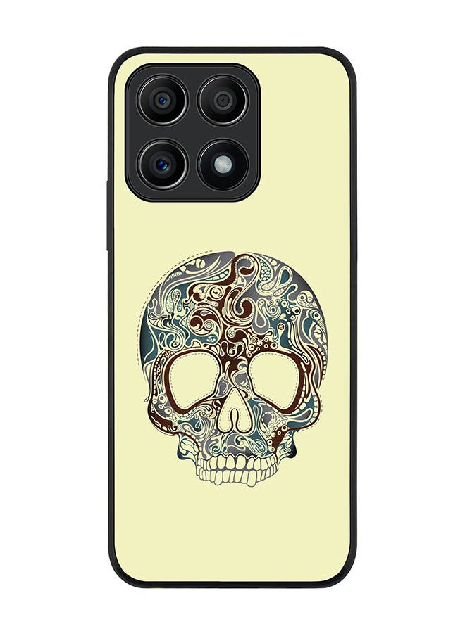 Stylizedd - Rugged Black edge case for Honor X8A 4G Slim fit Soft Case Flexible Rubber Edges Anti Drop TPU Gel Thin Cover - Skully Tattoo - Image 1