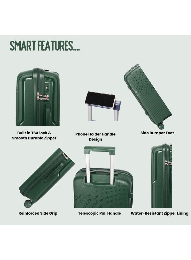 السياحية البريطانية حقيبة سفر بريتش توريستر الصلبة متوسطة الحجم ٢٤ بوصة - خضراء - Image 5