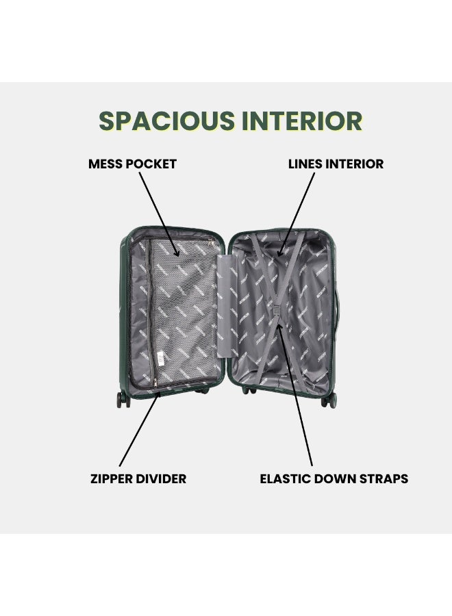 السياحية البريطانية حقيبة سفر بريتش توريستر الصلبة متوسطة الحجم ٢٤ بوصة - خضراء - Image 4