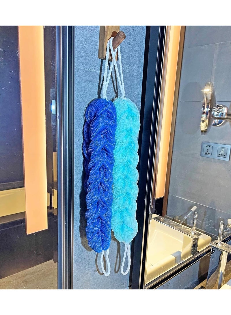 ليفة استحمام قطعة واحدة عالية الجودة ناعمة ومقشرة للجسم، غنية بالرغوة لتنظيف البشرة يوميًا (وردي) - Image 5