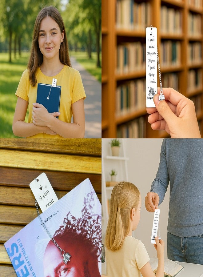 WACANTIC Spicy Bookmarks for Women - I Still Read Fairytales They're Just Spicier Now Bookmark, Romantasy Metal Bookmark for Book Lovers, Funny Gifts for Girlfriend, Book Marks for Reading Women Spicy - Image 5