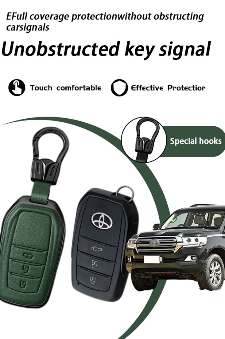 Toyota key cover, 3-key all-inclusive design, anti-fall and wear-resistance, more texture, protection of original car keys, sensitive keys, goodcar. - Image 5