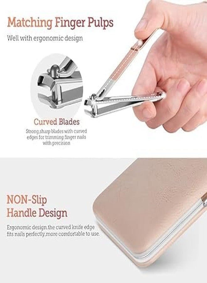 ZINZA 18 IN 1 Stainless Steel Professional Manicure & Pedicure Kit For Women Includes Scissors A Nail cutter, Acne Remover needle, Blackhead Tool With Leather Case - Image 2