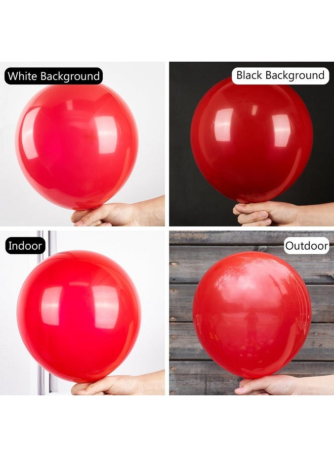 PartyWoo PartyWoo Red Balloons, 140 pcs Matte Different Sizes Pack of 18 Inch 12 Inch 10 Inch 5 Inch Latex Balloons for Balloon Garland or Arch, Birthday Party Decorations, Red-Y57  - Image 3