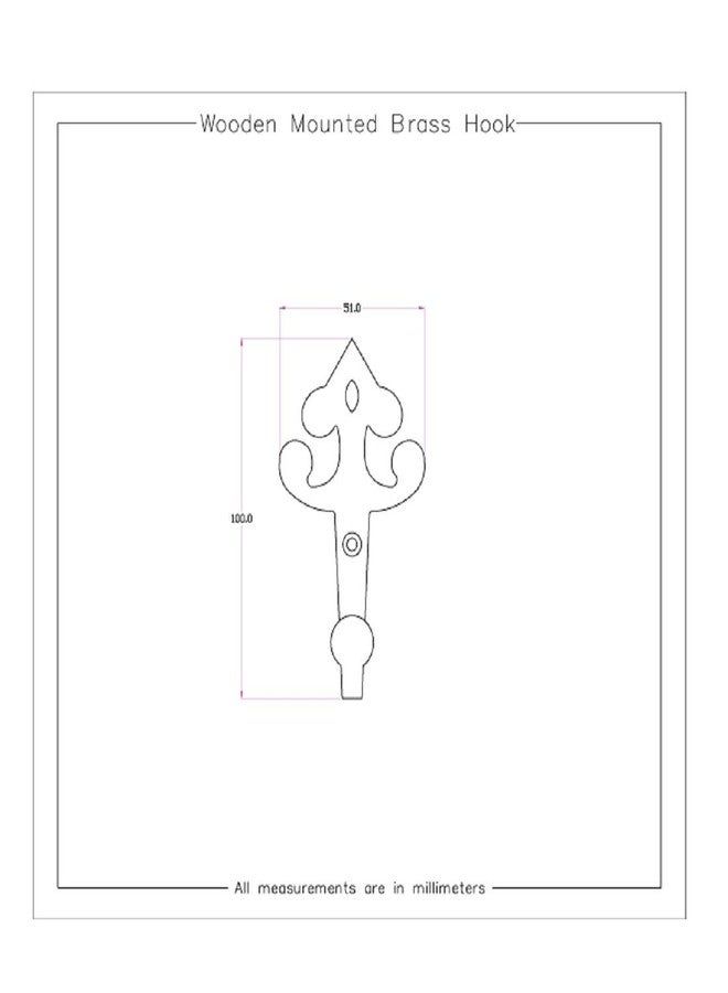HOBKNOBS (Single MI Wall/Wooden Mounted Brass 94mm(H) Hook Hanger - Black.. - Image 3