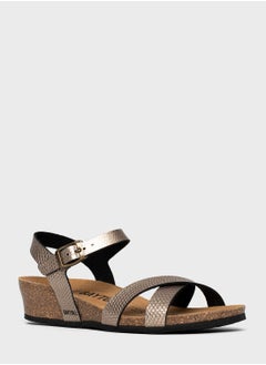 BAYTON Canberra Strappy Mid Heel Wedges  - Image 4