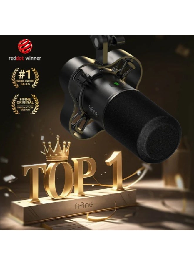 FIFINE [Upgraded] FIFINE AmpliTank K688NEO USB/XLR Dynamic Microphone - Image 4