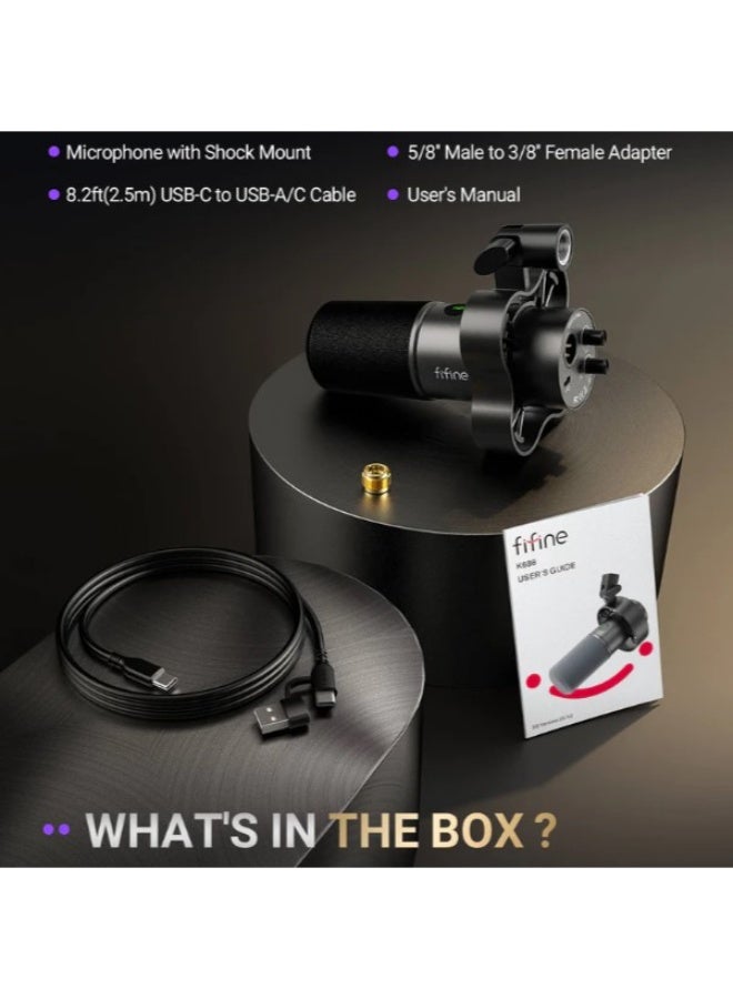 FIFINE [Upgraded] FIFINE AmpliTank K688NEO USB/XLR Dynamic Microphone - Image 2