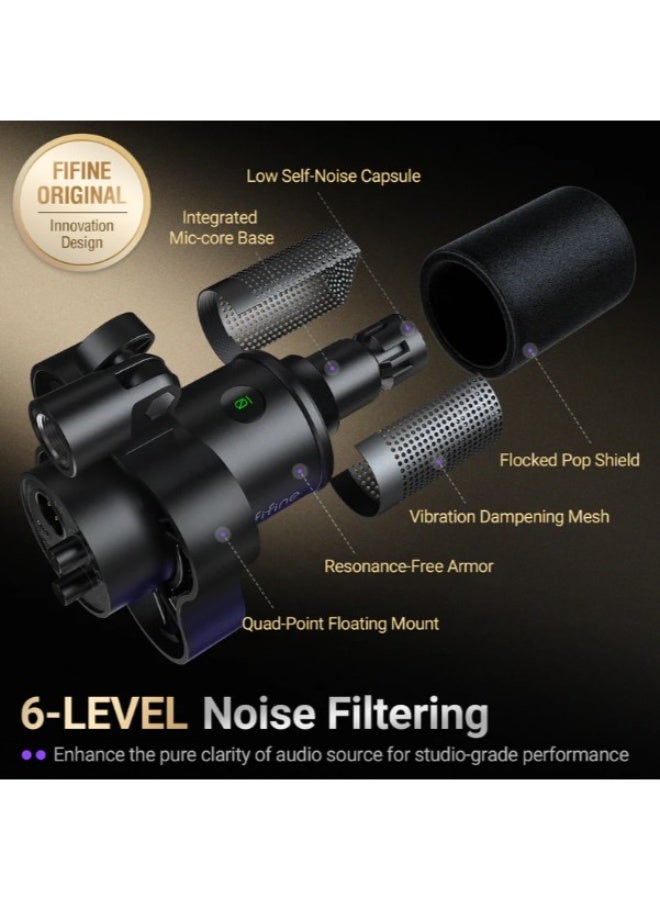FIFINE [Upgraded] FIFINE AmpliTank K688NEO USB/XLR Dynamic Microphone - Image 5
