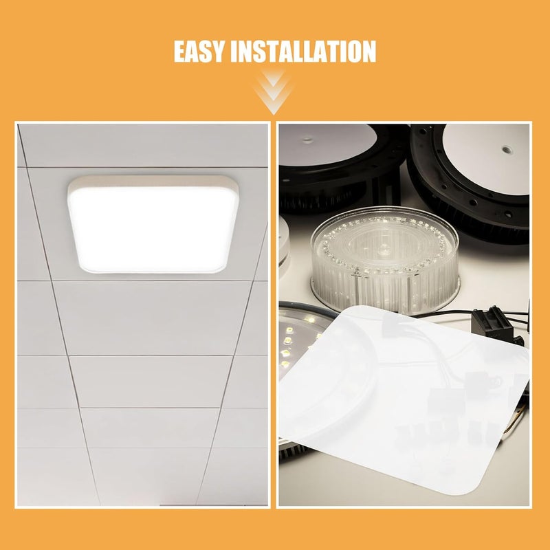 Ready-to-ship local stock DOITOOL Square 22.5cm Acrylic Ceiling Light Diffuser Cover, Frosted Lamp Shade Panel with Rounded Corners, 2pcs for Office and Home Downlight Fixture Replacement Widely used in KSA Shop & home all-space compatible Daily deal Chemical free All space matching look Elegant design Meet international specs Customized for Gulf demands Simple multi-feature universal build Flat working surface Low wear optimized build User friendly optimized build Elegant multi-option build Flexible purchase choices Low maintenance Easy transit optimized build Cost effective upgraded craftsmanship Fit Saudi festive occasions Short time available Gulf climate upgraded quality Resist frequent use Global production standard crafted Nationwide courier network Economical option - Image 3