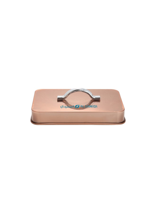 AL SANIDI Habb Al-Romman Steel Spices Storage, Tea, coffee and sugar storage for trips, Coppery, Size 14*14*16.5 Cm  - Image 5