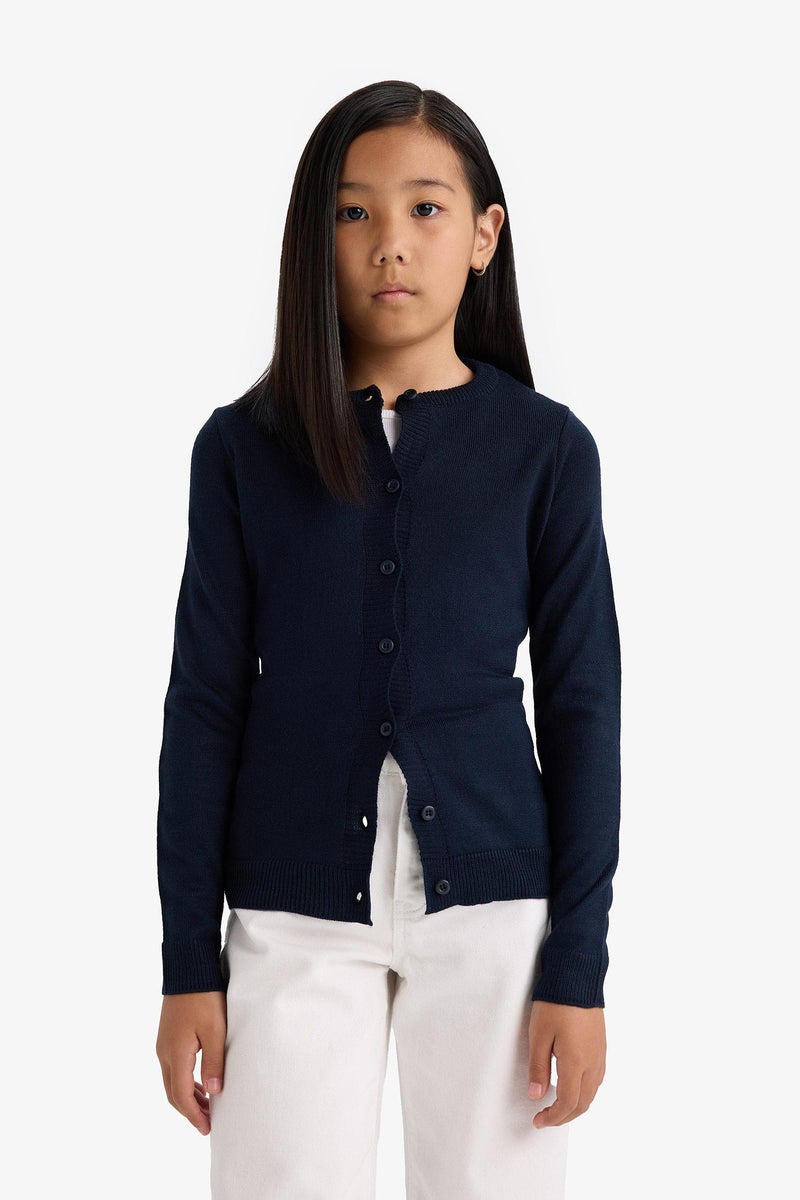 ديفاكتو كارديجان بناتي قصة عادية برقبة مستديرة - Image 4