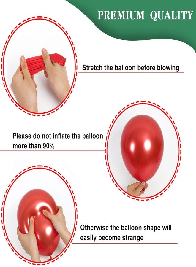 duile 60pcs Christmas Balloons Red Green White Balloons Red Green Confetti Balloons for Christmas Birthday Baby Shower Party Decorations - Image 5