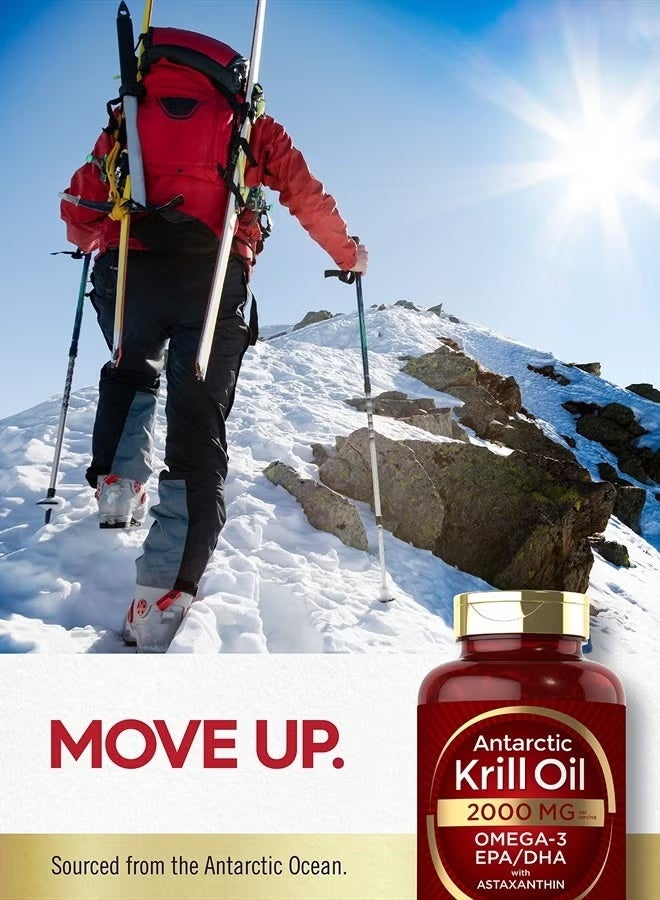 Carlyle Krill Oil 2000 mg Antarctic – Omega-3 EPA & DHA with Astaxanthin | Red Krill Oil Supplement for Heart & Wellness Support | 120 Softgels - Image 2