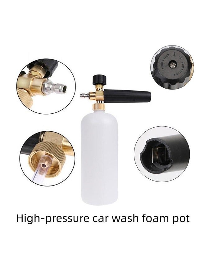 NIBEMINENT - Foam Cannon with 1/4 Inch Quick Connector, 1 Liter, 5 Pressure Washer Nozzle Tips，High Car Wash Pot - Image 1