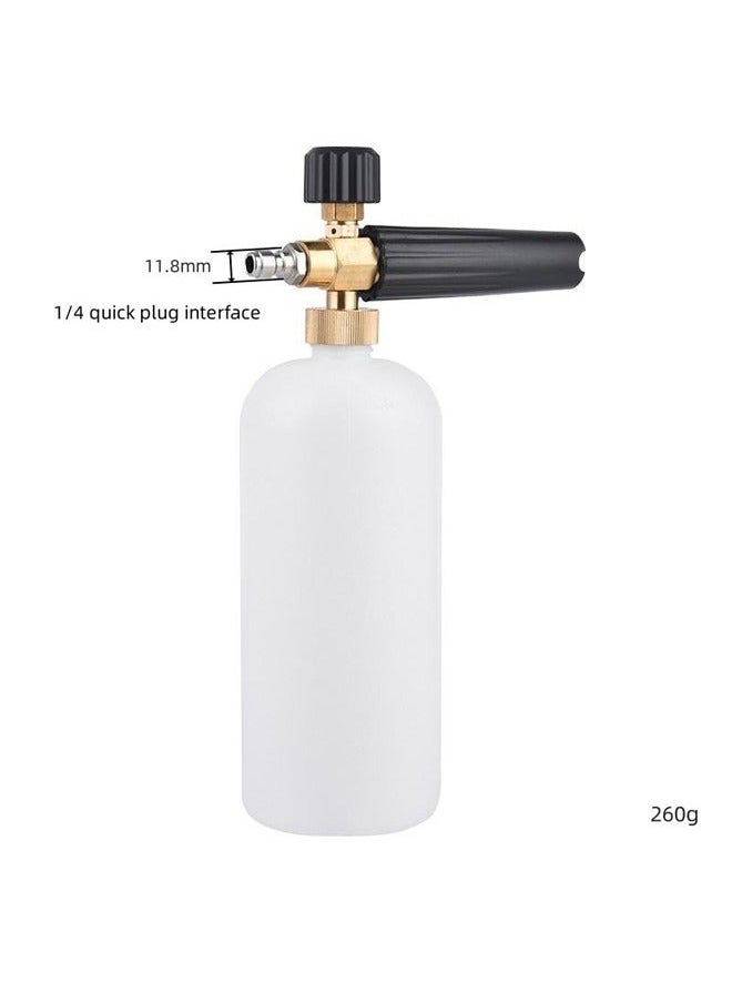 NIBEMINENT - Foam Cannon with 1/4 Inch Quick Connector, 1 Liter, 5 Pressure Washer Nozzle Tips，High Car Wash Pot - Image 1