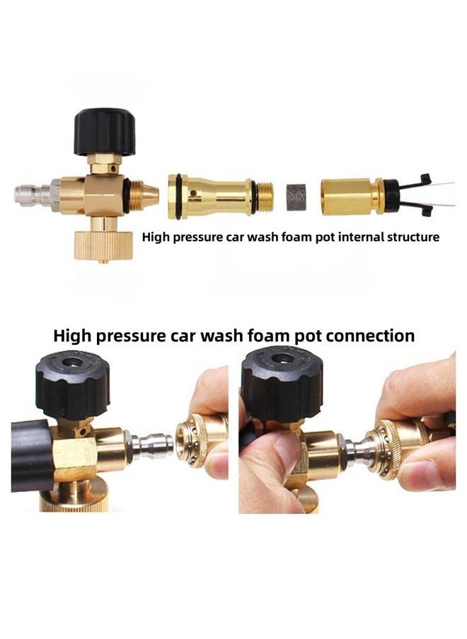NIBEMINENT - Foam Cannon with 1/4 Inch Quick Connector, 1 Liter, 5 Pressure Washer Nozzle Tips，High Car Wash Pot - Image 1