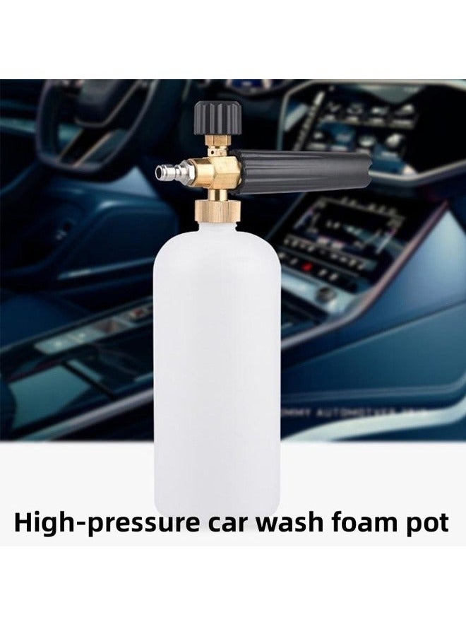 NIBEMINENT - Foam Cannon with 1/4 Inch Quick Connector, 1 Liter, 5 Pressure Washer Nozzle Tips，High Car Wash Pot - Image 1