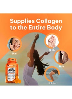 Herbtonics Multi Collagen Gummies Type 1235 & 10 With Biotin For Hair Growth Skin Nails; Supplement Formula For Anti Aging; Skin Care; Peptide With Vitamin C + Zinc For Women & Men (Tropical)  - Image 5