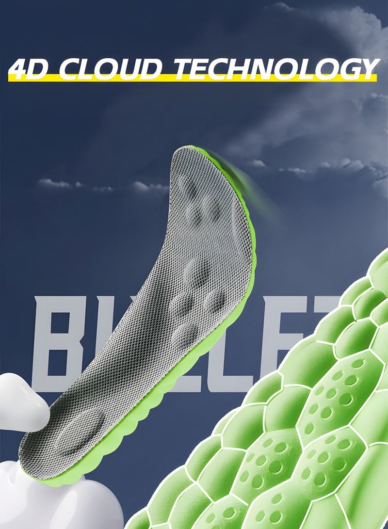 GROIC Breathable Shoe Insoles,Sports Shoe Insole,Providing Excellent Shock Absorption and Cushioning for Feet Relief, Comfortable Insoles for Men and Women for Everyday Use,Plantar Fasciitis Foot Pain Relie - Image 2