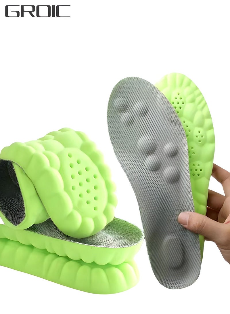 GROIC Breathable Shoe Insoles,Sports Shoe Insole,Providing Excellent Shock Absorption and Cushioning for Feet Relief, Comfortable Insoles for Men and Women for Everyday Use,Plantar Fasciitis Foot Pain Relie - Image 1