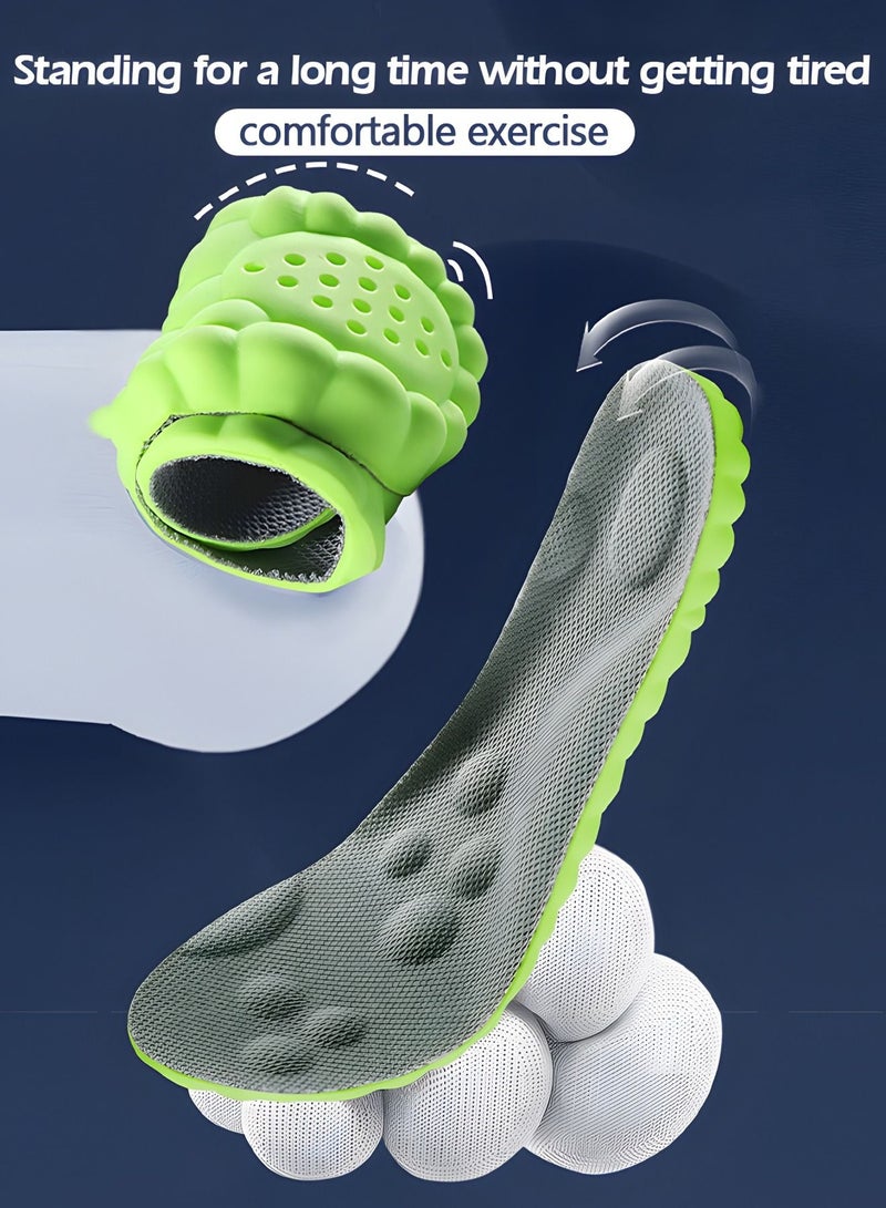 GROIC Breathable Shoe Insoles,Sports Shoe Insole,Providing Excellent Shock Absorption and Cushioning for Feet Relief, Comfortable Insoles for Men and Women for Everyday Use,Plantar Fasciitis Foot Pain Relie - Image 3