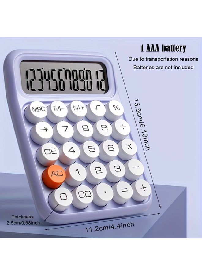 Milk Tea Color 12 Digit Desktop Calculator With Large Display And Sensitive Buttons - Image 4
