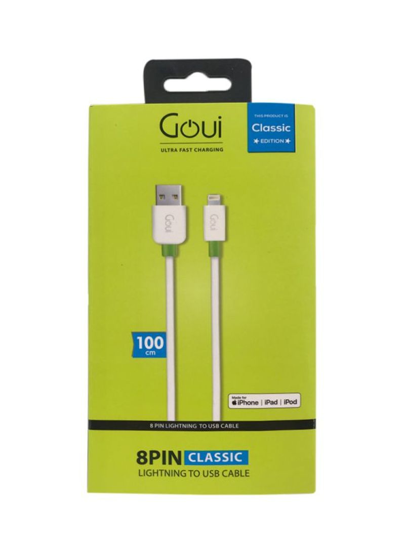 جوي كابل آيفون - أبيض، موصل لايتنينغ USB 2.0 لآيفون، آيباد، آيبود - للمزامنة والشحن مع الكمبيوتر أو من خلال منفذ كهرباء أبيض - Image 3