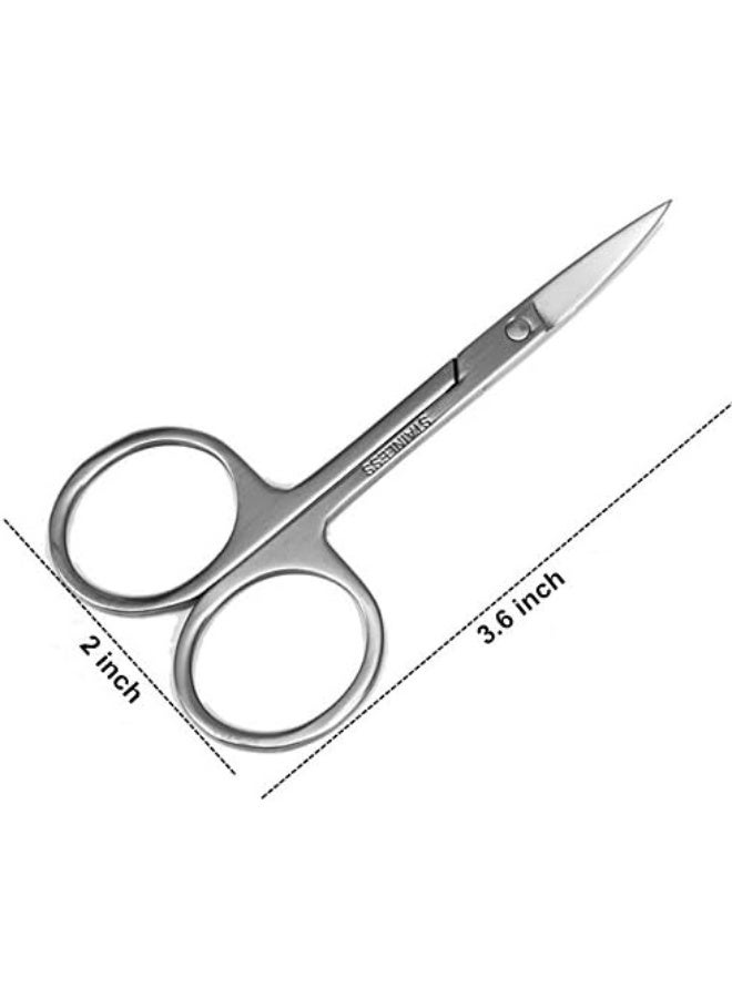 Professional Small Stainless Steel Scissors - Precise & Rounded Tip - Multi-Purpose for Eyebrow and Nose Hair Grooming - Image 2