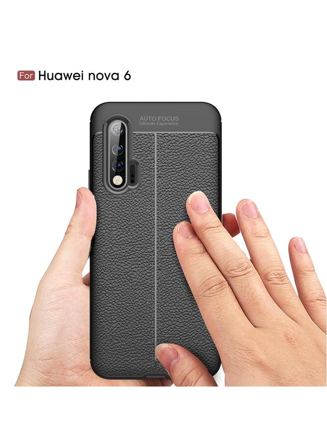 Green Tiger Case For Huawei Nova 6 Litchi Texture TPU Shockproof Case - Image 4