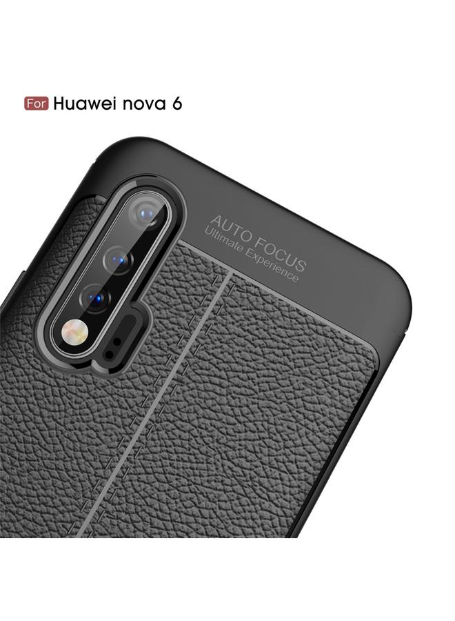 Green Tiger Case For Huawei Nova 6 Litchi Texture TPU Shockproof Case - Image 2