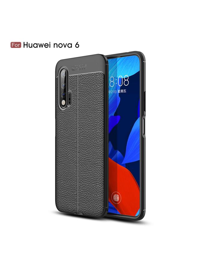Green Tiger Case For Huawei Nova 6 Litchi Texture TPU Shockproof Case - Image 1