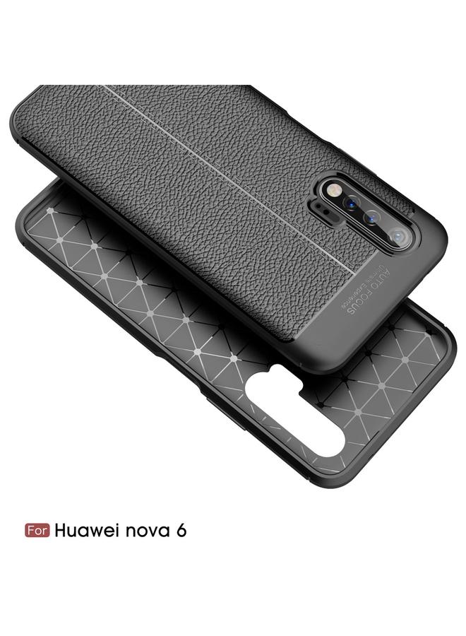 Green Tiger Case For Huawei Nova 6 Litchi Texture TPU Shockproof Case - Image 3